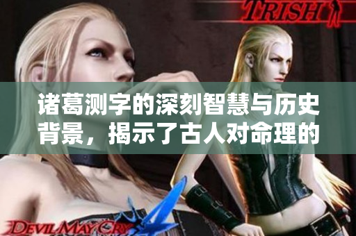 诸葛测字的深刻智慧与历史背景，揭示了古人对命理的独特理解与研究。