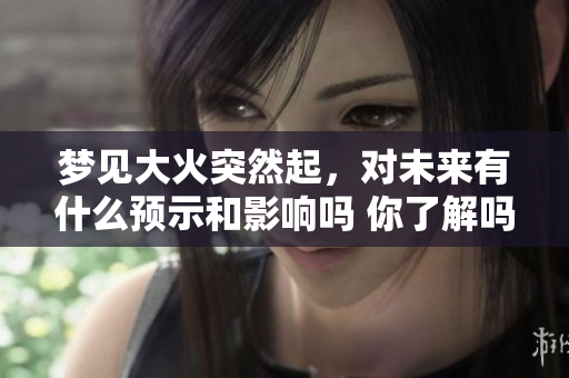 梦见大火突然起，对未来有什么预示和影响吗 你了解吗？