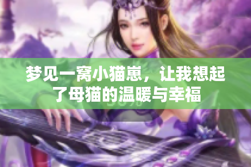 梦见一窝小猫崽，让我想起了母猫的温暖与幸福