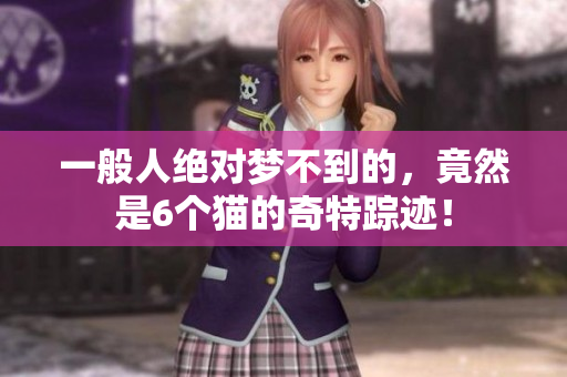 一般人绝对梦不到的，竟然是6个猫的奇特踪迹！