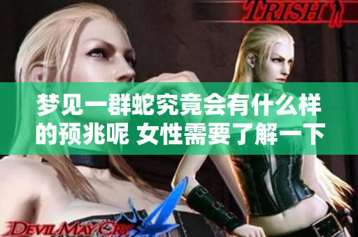 梦见一群蛇究竟会有什么样的预兆呢 女性需要了解一下这个寓意
