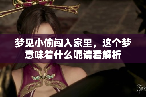 梦见小偷闯入家里，这个梦意味着什么呢请看解析