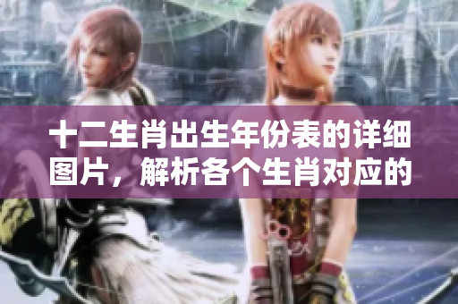 十二生肖出生年份表的详细图片，解析各个生肖对应的出生年份信息
