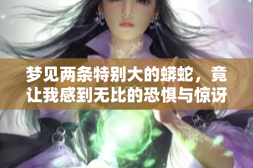 梦见两条特别大的蟒蛇，竟让我感到无比的恐惧与惊讶