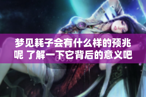 梦见耗子会有什么样的预兆呢 了解一下它背后的意义吧